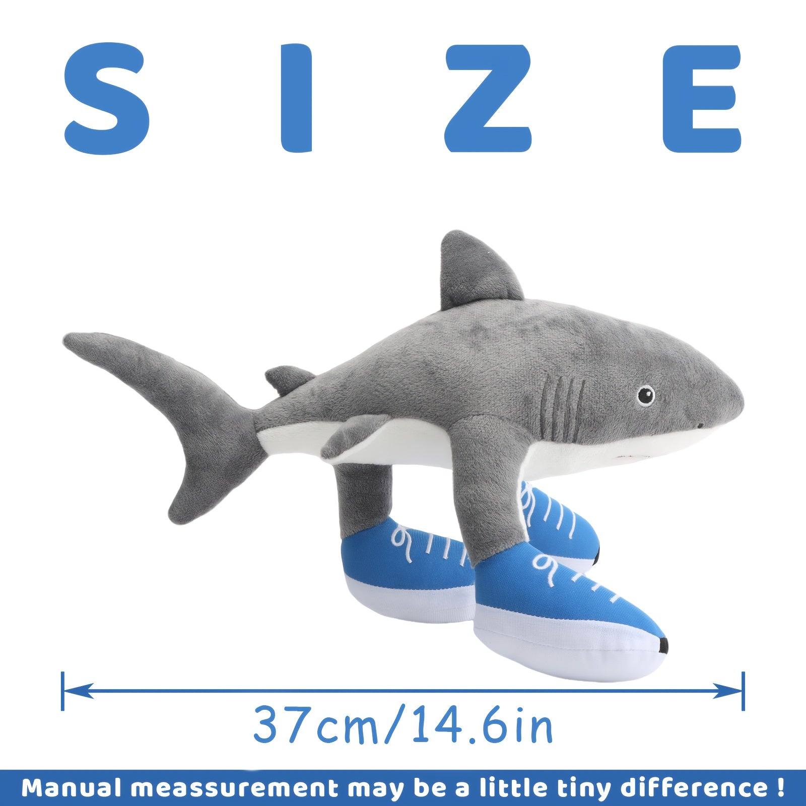 Sneaker-Doudou Requin en Peluche – Jouet de Caractère Doux Tung Tung Sahur