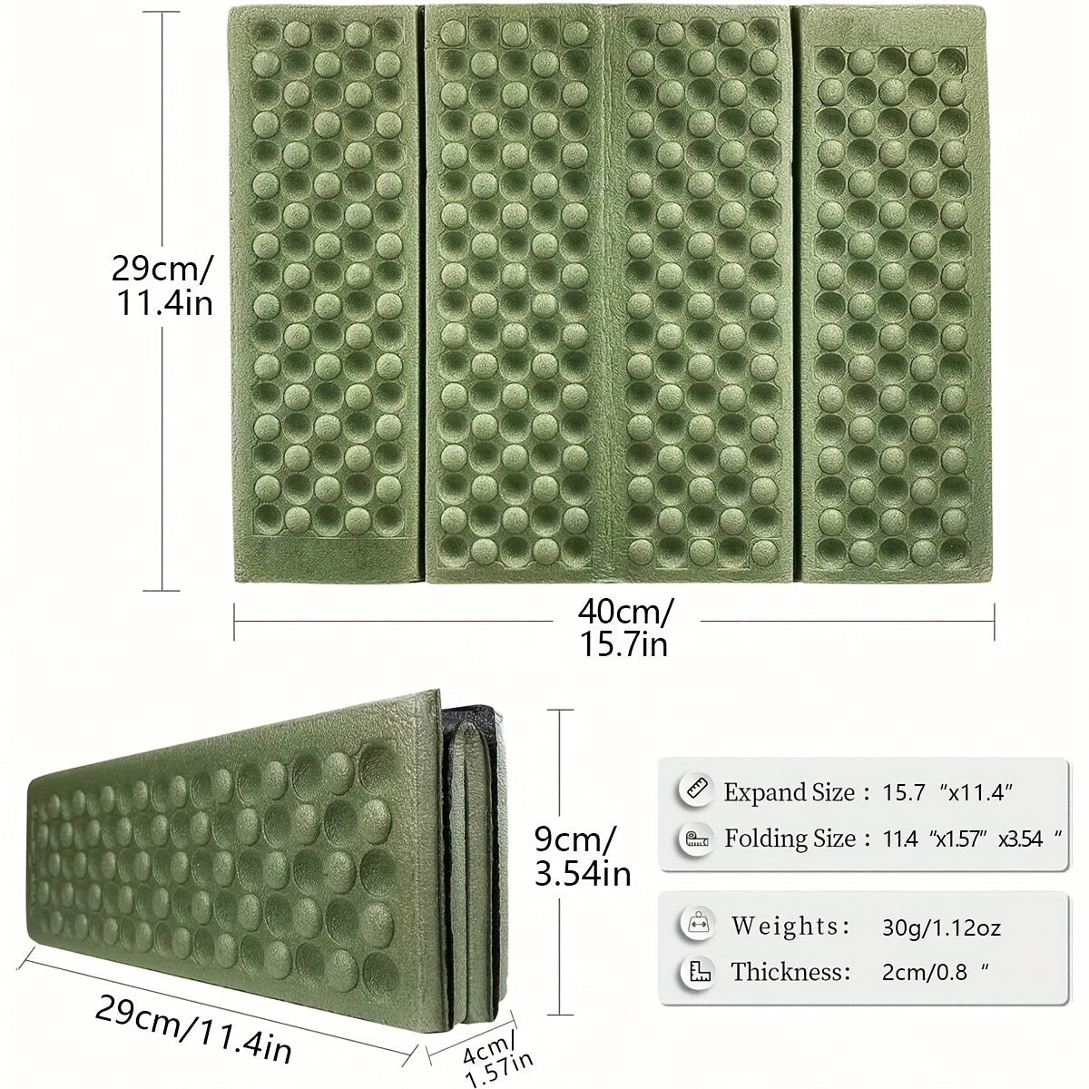 Tapis de Siège Pliable Léger – Durable et Confortable pour le Camping, la Randonnée et les Aventures en Plein Air