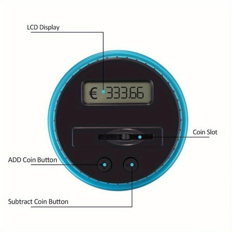 Tirelire Numérique avec Compteur de Pièces - Avec Affichage LCD pour Compteur Automatique et Grande Capacité
