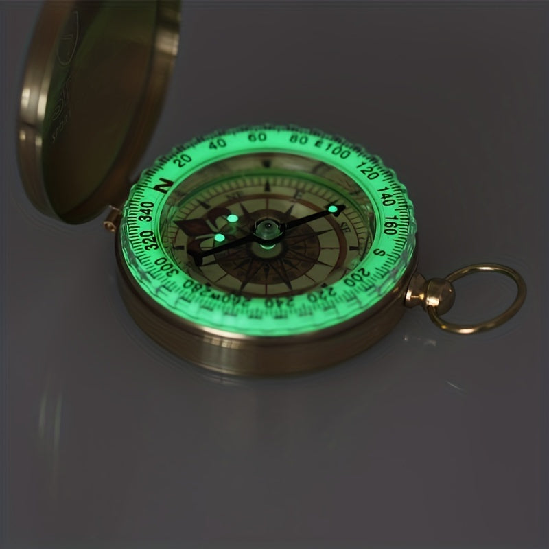Boussole de Survie en Cuivre – Étanche et Luminescente pour Aventures Nocturnes