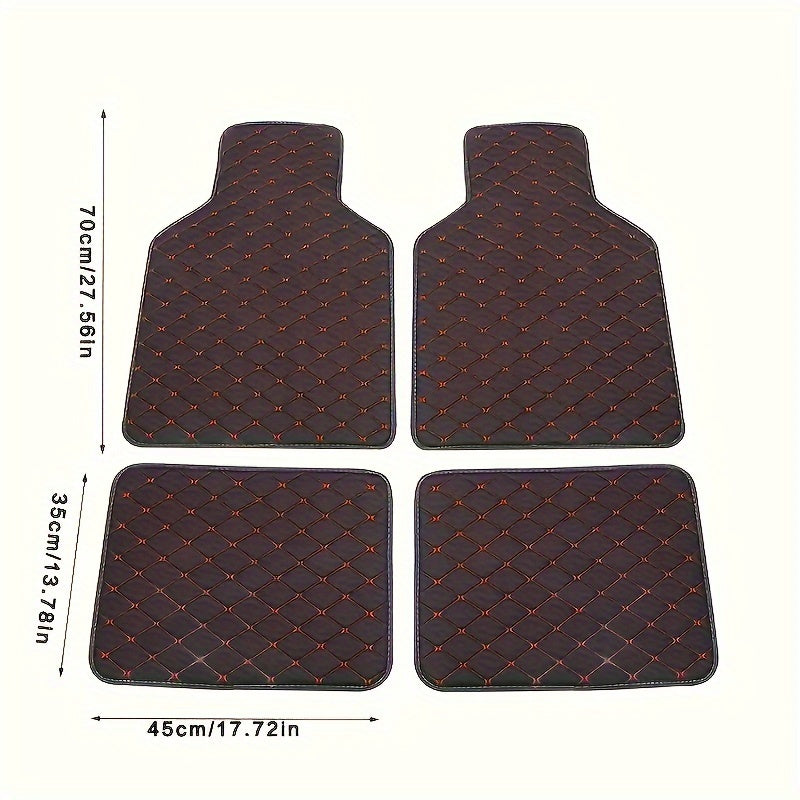 Tapis de Sol en PU Cuir Luxe pour Voitures – Durable et Facile à Entretenir