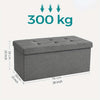 Pouf de Rangement Deluxe EleganceHaven | Pouf pliable de 80L pour des espaces de vie raffinés