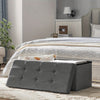 Pouf de Rangement Deluxe EleganceHaven | Pouf pliable de 80L pour des espaces de vie raffinés