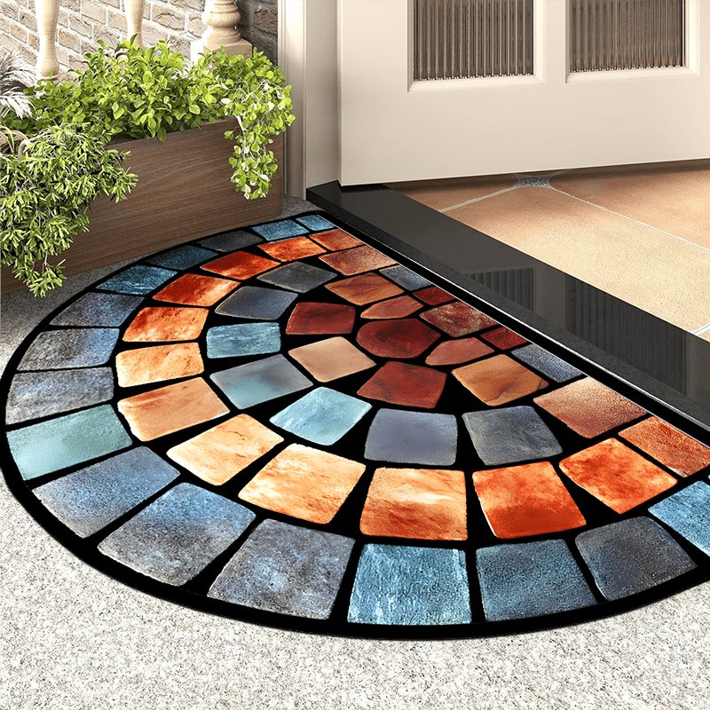 Tapis d'Entrée Antidérapant Opulent NobleHaven | Tapis en polyester luxueux pour entrées élégantes et espaces de vie chics