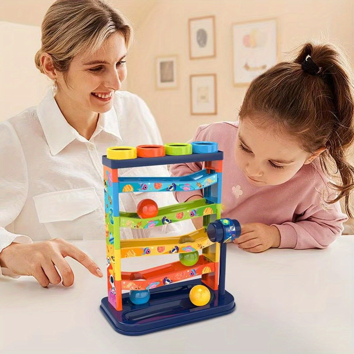Système de Roulement de Boules Colorées – Jouet Éducatif pour Enfants