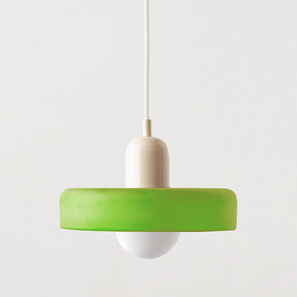 Suspension ColorLoop – Lampe suspendue Bauhaus artistique avec lumière chaude