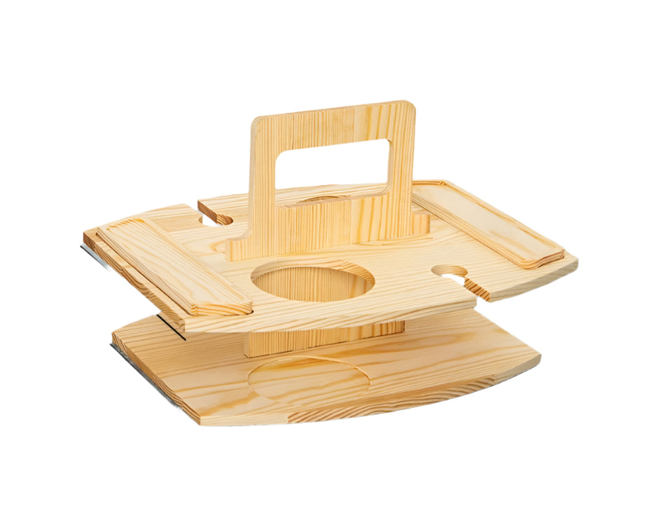 Table de pique-nique NobleWood Luxe | Élégante table en bois avec un grand espace de service pour le plaisir en plein air