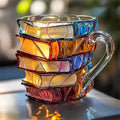 NovelMug | Tasse à livres peinte à la main en 3D - tasse littéraire unique, cadeau pour les amoureux des livres