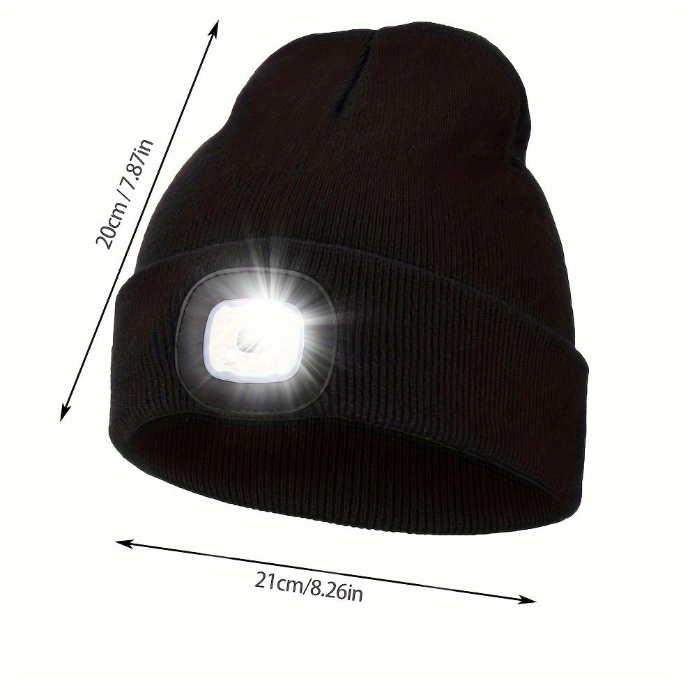 Bonnet Unisexe avec Lumière LED – Éclairage Pratique pour les Promenades Nocturnes