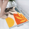 Tapis de Bain Géométrique Abstrait – Absorbant et Doux pour Salle de Bain ou Cuisine
