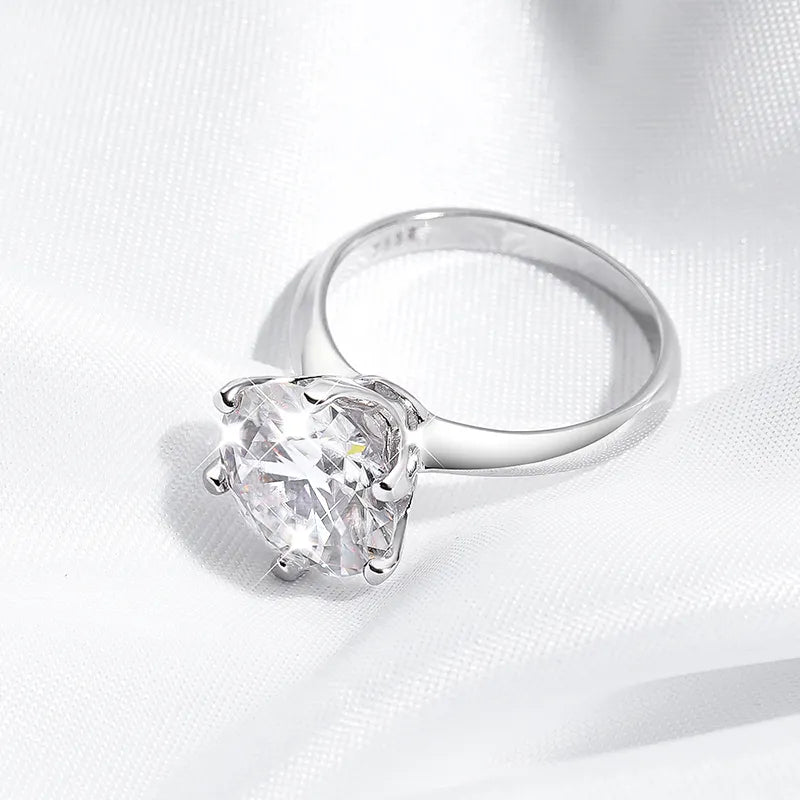 Bague GRA-Moissanite Brillante