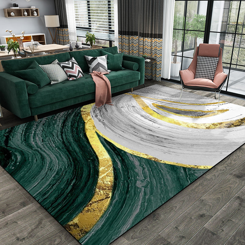 Tapis - Noir et Vert - Amical pour les Animaux et Lavable