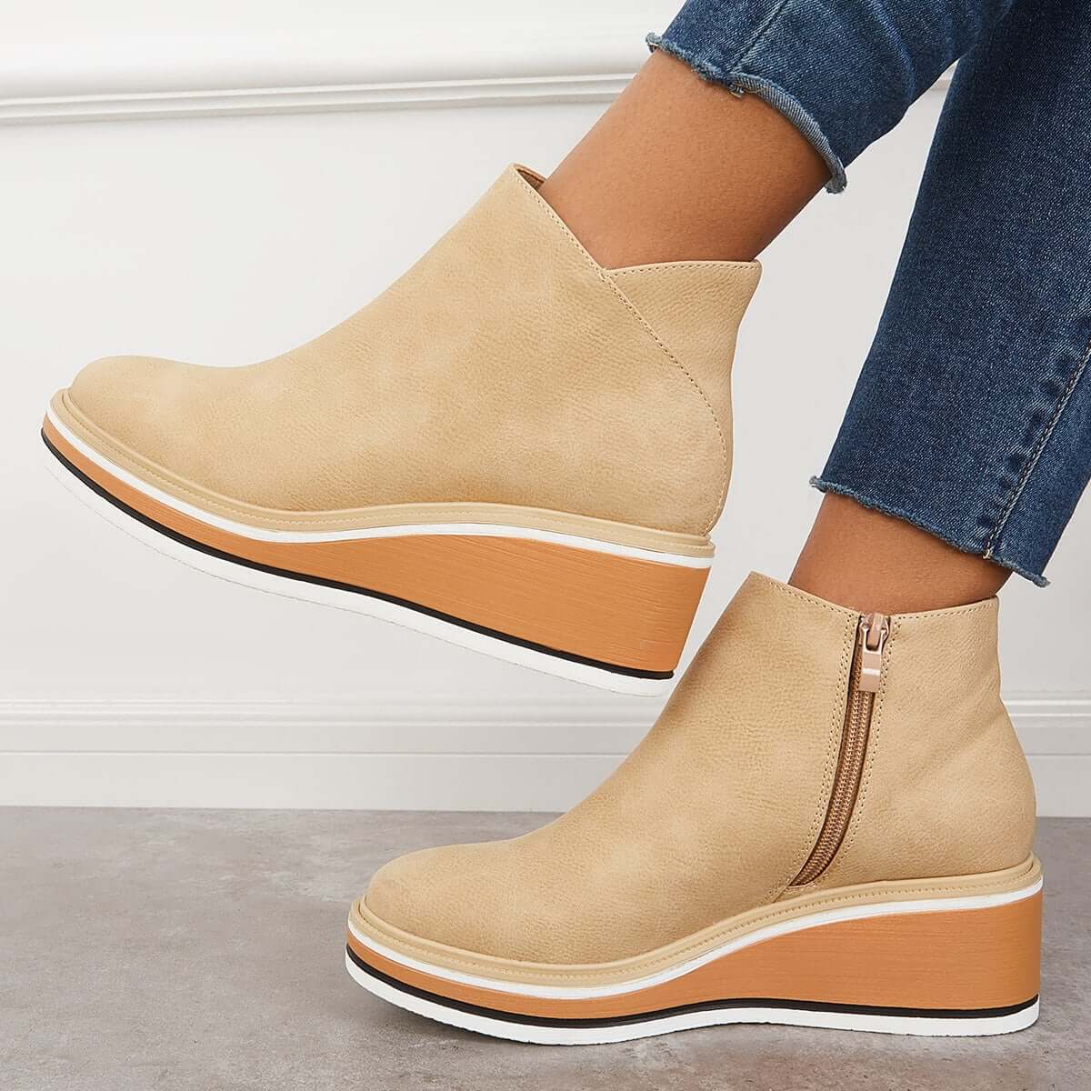 Bottines Tendances pour Femmes avec Fermeture Éclair et Talon - Alessia