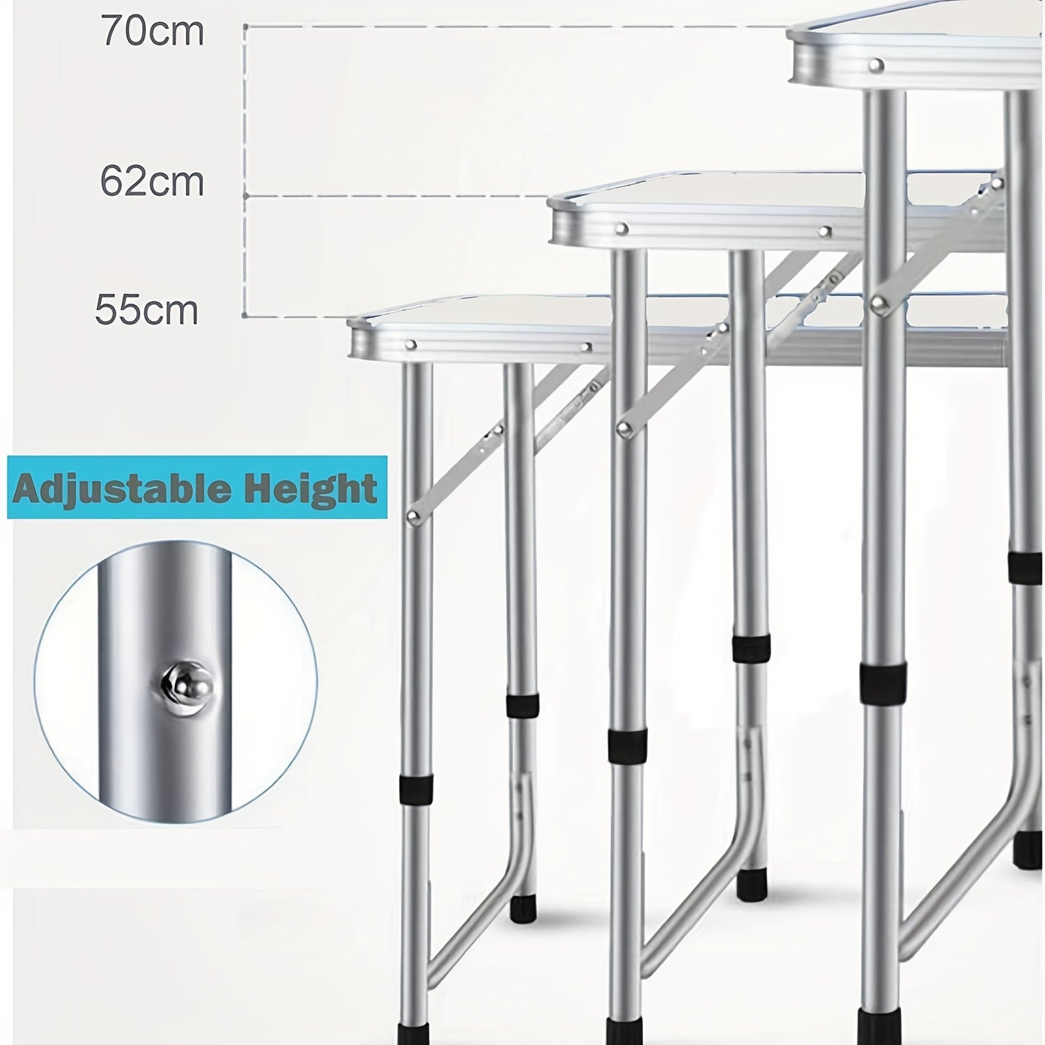 Table de Camping Pliable - Légère et Portable, Idéale pour les Fêtes et les Activités en Plein Air