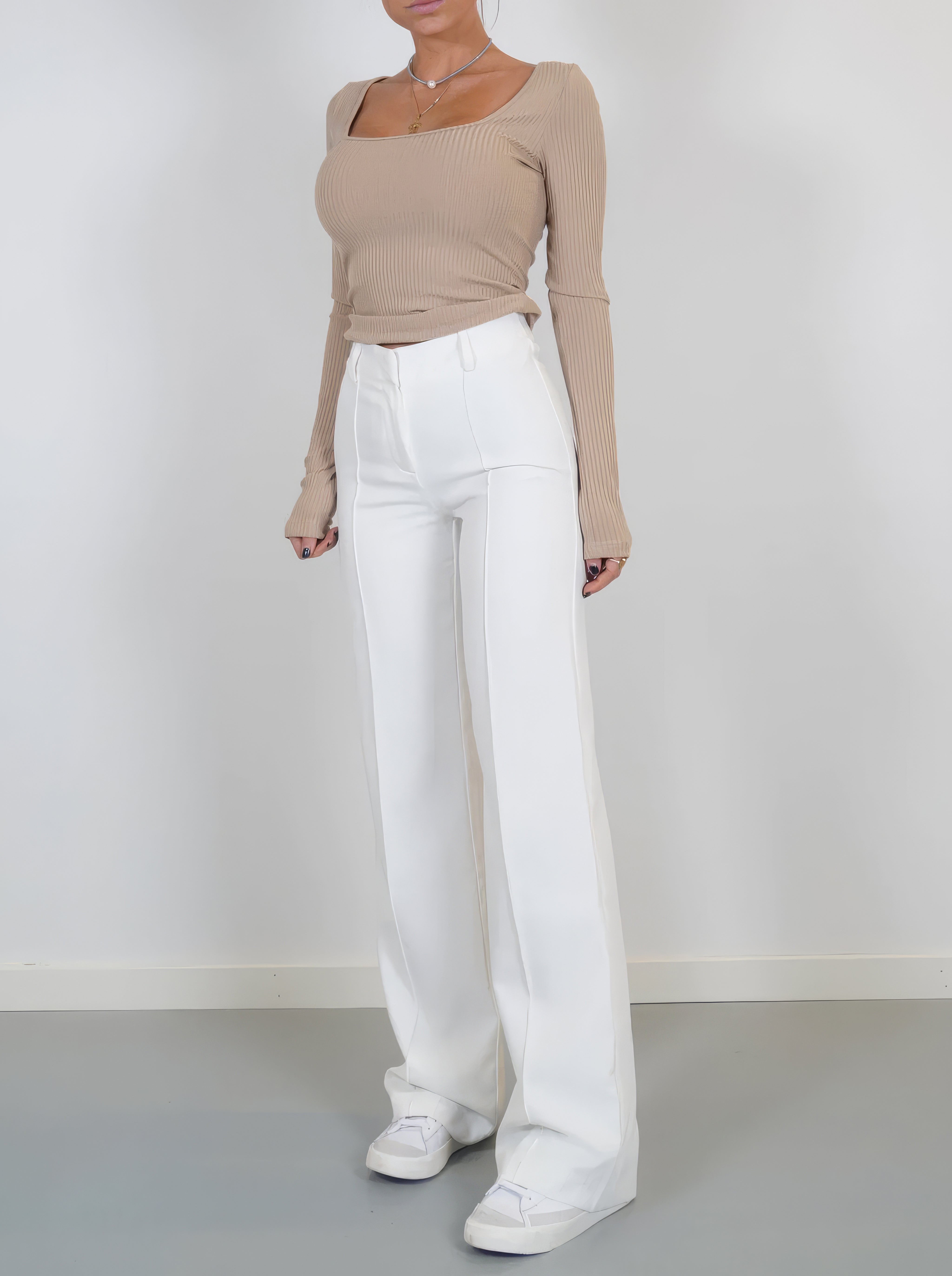 Beau | Pantalon Taille Haute à Pattes Droites