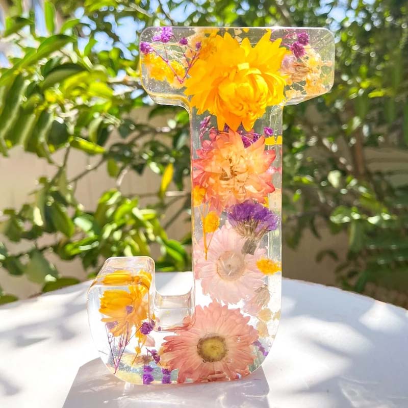 Veilleuse FloraGlow Flower | Lampe à initiales décorative avec éclairage LED doux pour une ambiance romantique