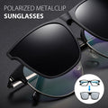 Nouvelles lunettes de soleil polarisées clip-on pliables