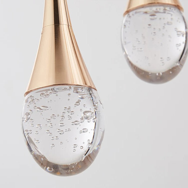 Suspension en verre avec une lumière chaude - Vetra