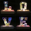 Veilleuse FloraGlow Flower | Lampe à initiales décorative avec éclairage LED doux pour une ambiance romantique