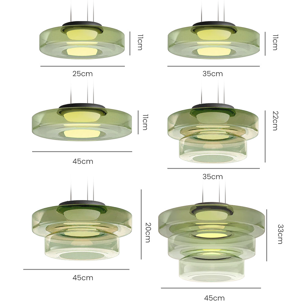 Suspension en Verre de Style Bauhaus pour Îlot de Cuisine et Salle à Manger