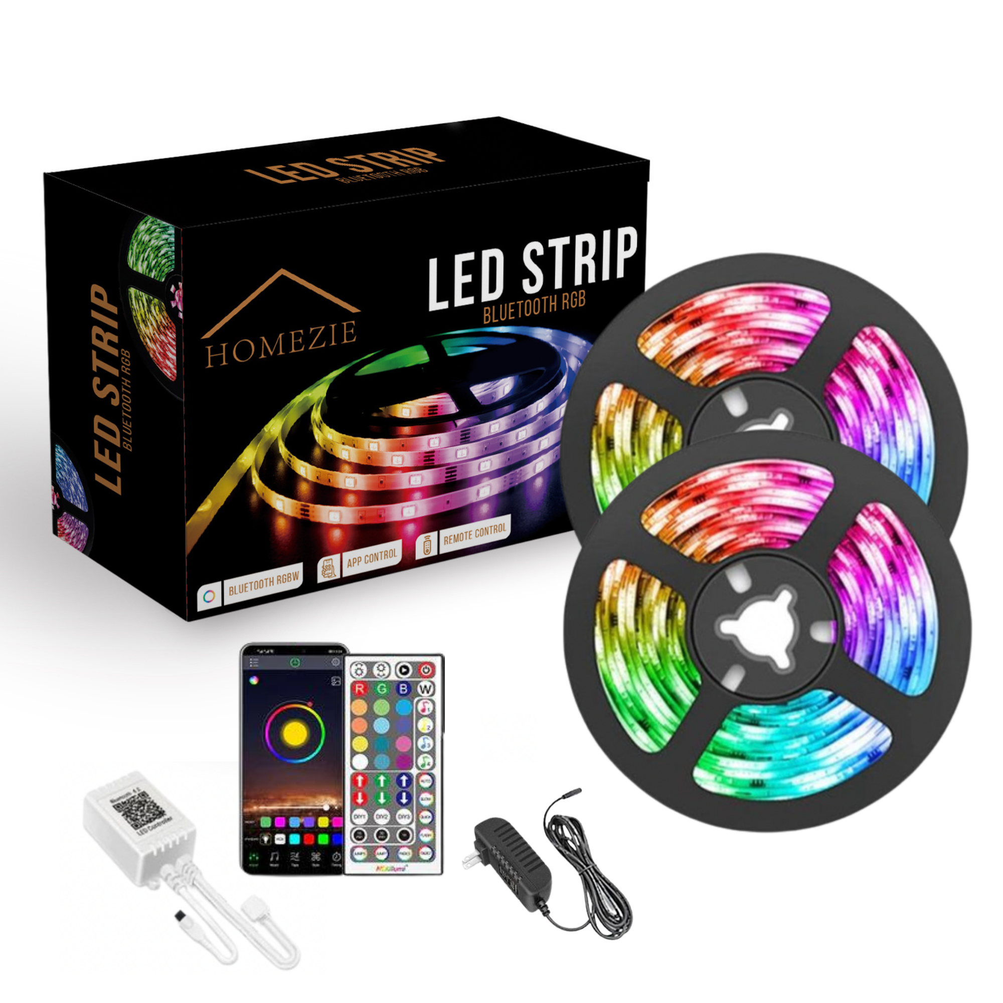 Bande LED Smart Glow | Éclairage LED néon Bluetooth avec diodes à faible consommation d'énergie et installation facile