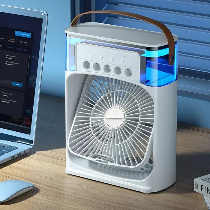 Ventilateur 3-en-1 avec lumière LED 7 couleurs - BreezeMaster Pro