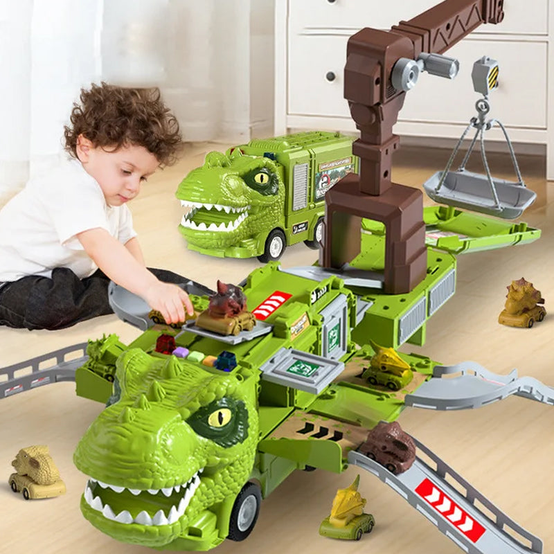 Aventure de Transport de Dinosaures - Pour un Jeu Créatif Amusant