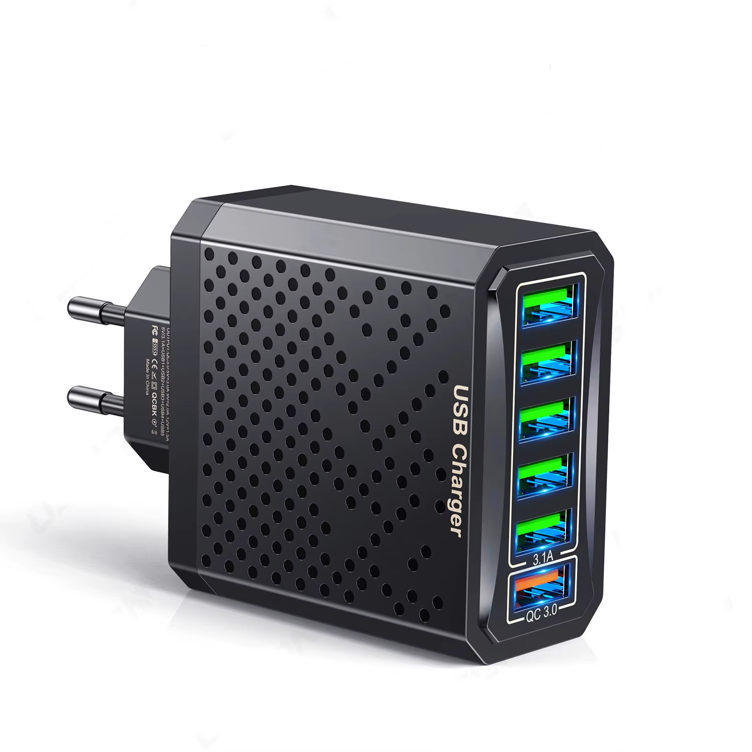 LuxCharge Elite Chargeur USB Multilader 6-en-1 | Chargement sans effort pour plusieurs appareils simultanément