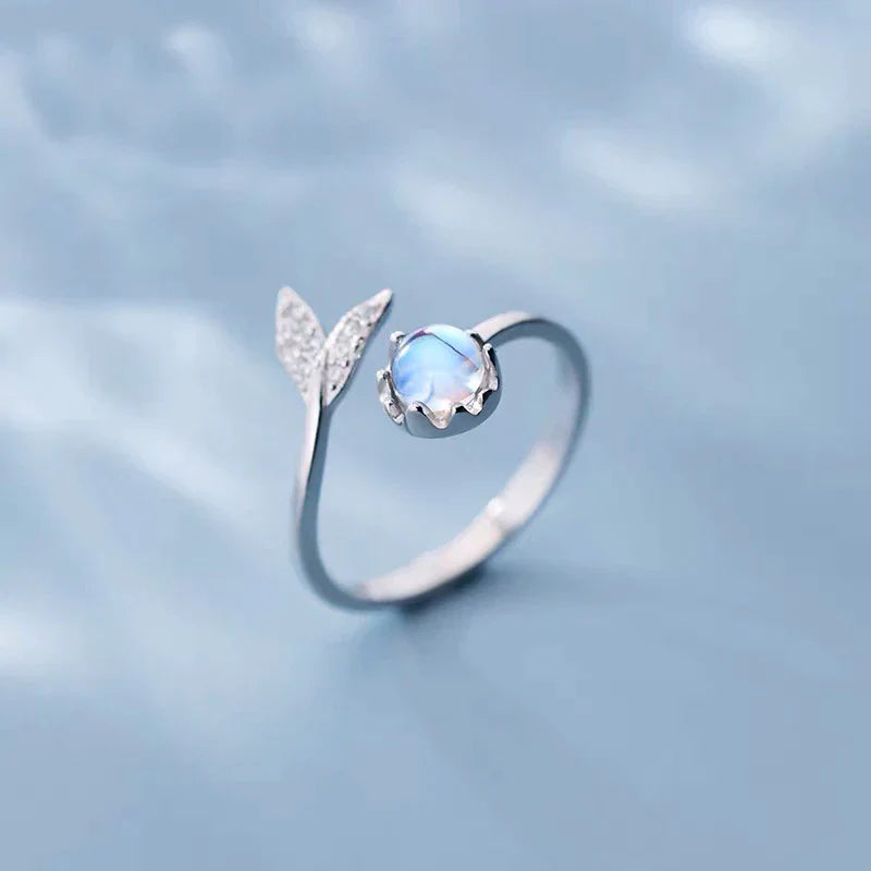 Bague en pierre de lune ajustable