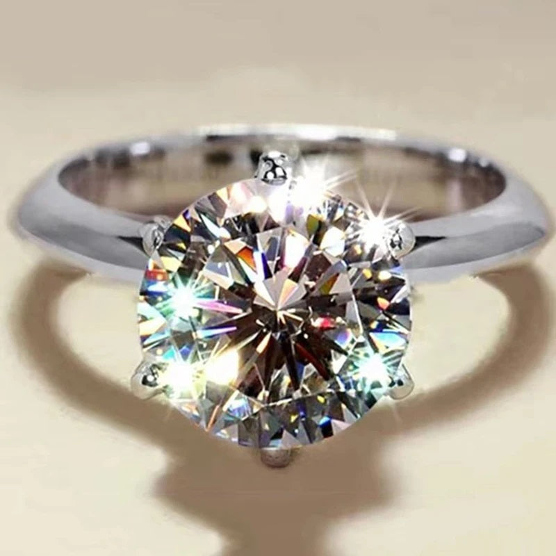 Bague GRA-Moissanite Brillante