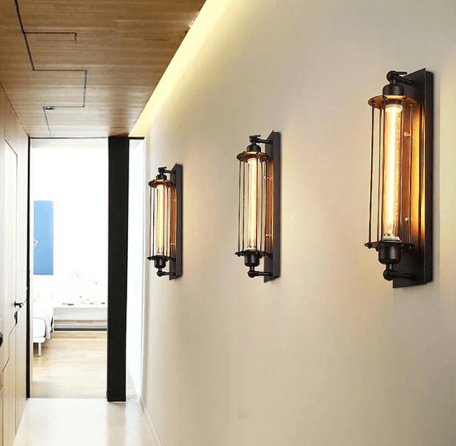 Applique industrielle rétro E27 | Lampe murale classique avec design LED moderne pour la décoration d'intérieur
