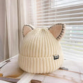 Bonnet d'hiver tricoté avec oreilles de chat - PurrWarm