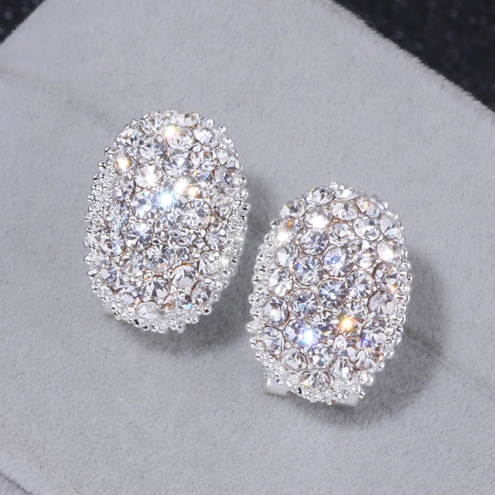 Boucles d'oreilles en zircon romantiques intemporelles
