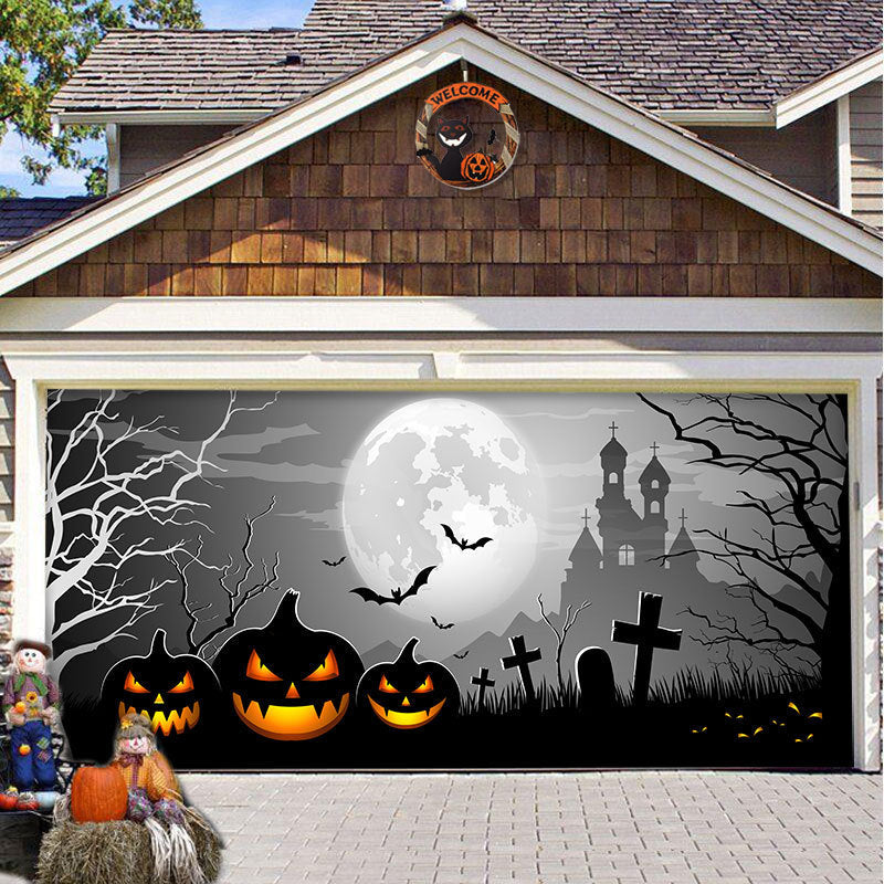 SpookShade | Crée une atmosphère d'Halloween inoubliable pour votre porte de garage