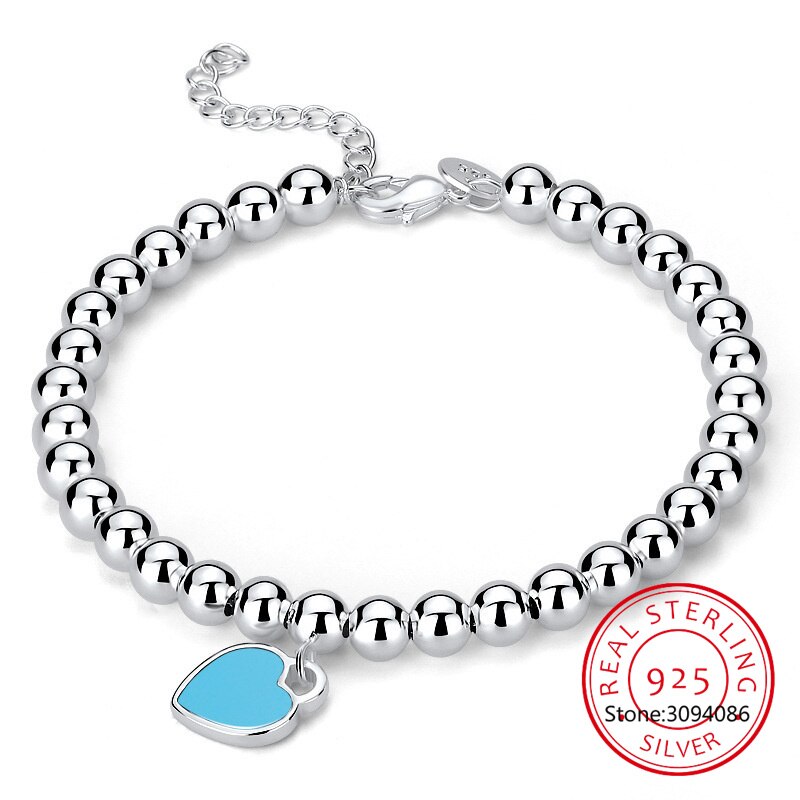 Bracelet en forme de cœur avec perles