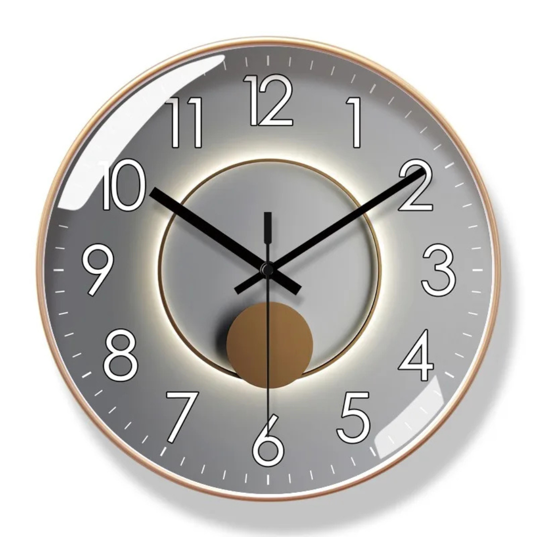 Zynir | Horloge Murale Design Élégante | Mécanisme Quartz Silencieux | Luxe et Moderne | Plastique & Verre | Sans Tic-Tac | Pile Non Incluse | Parfaite pour Salon, Chambre, Bureau