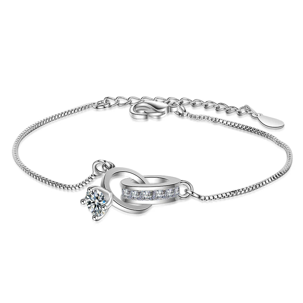 Bracelet avec pendentif de bague de fiançailles