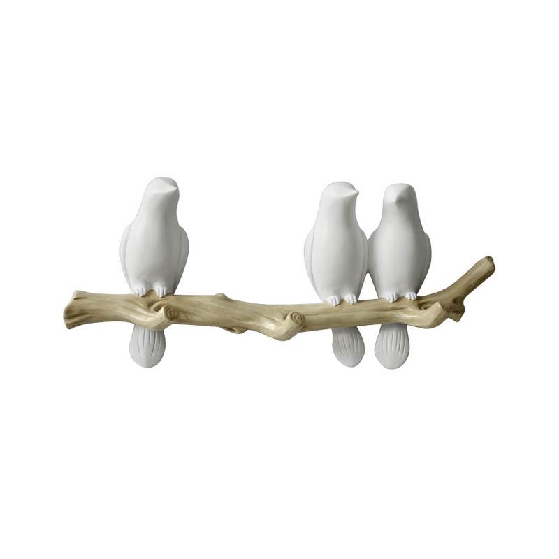 Beaux Oiseaux Porte-Manteau Porte-Manteau Mur Pour Décoration Ludique
