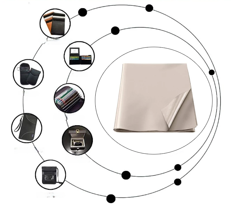 Tissu Faraday Bloquant EMF – Tissu de Blindage en Cuivre/Nickel pour Bloquer le WiFi, la Radiation et les Interférences de Signal