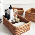 Panier de Rangement Rectangulaire en Rotin Artisan