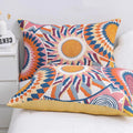 Housses de Coussin en Coton Nordic Sunburst avec Boutons (2pcs)