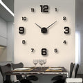 Horloge Murale Noire Moderne Luminor Avec Mécanisme à Quartz