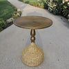 Table basse en herbe aquatique faite à la main – Look bronze antique
