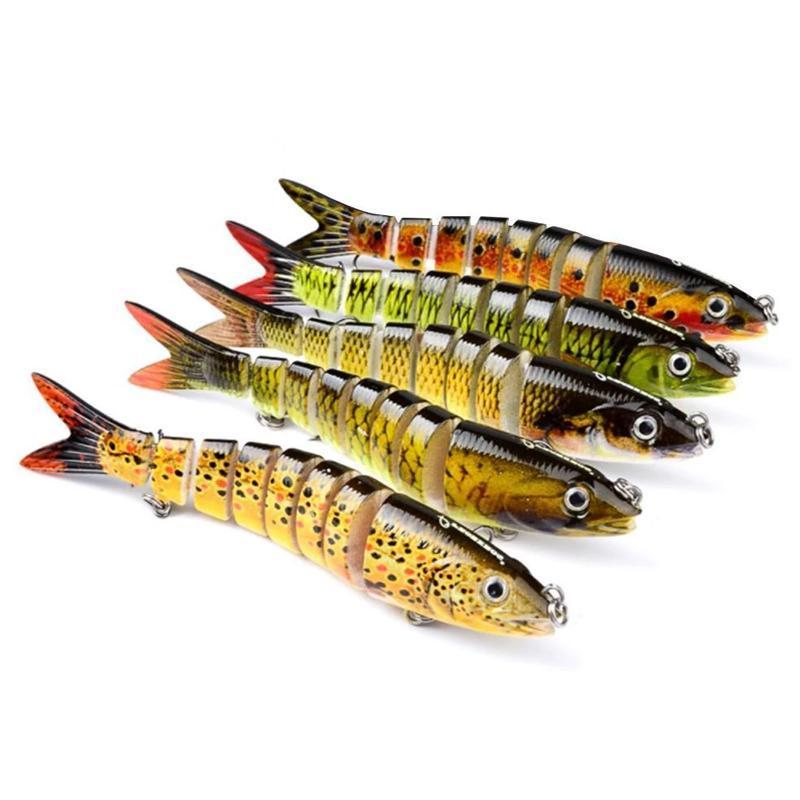 Bouchon de pêche à charnière | Leurres réalistes à segments multiples pour les gros poissons