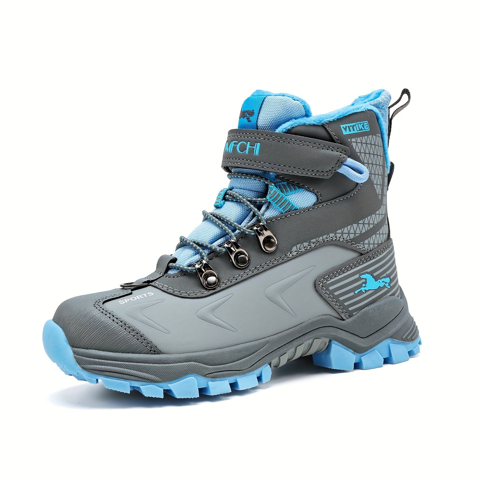 Bottes de Neige Hautes pour Femmes – Chaussures de Randonnée Antidérapantes avec Doublure Chaude