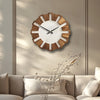 Horloge Murale en Bois Rustique avec Mécanisme Silencieux – Design Intemporel pour Salon, Bureau et Chambre à Coucher