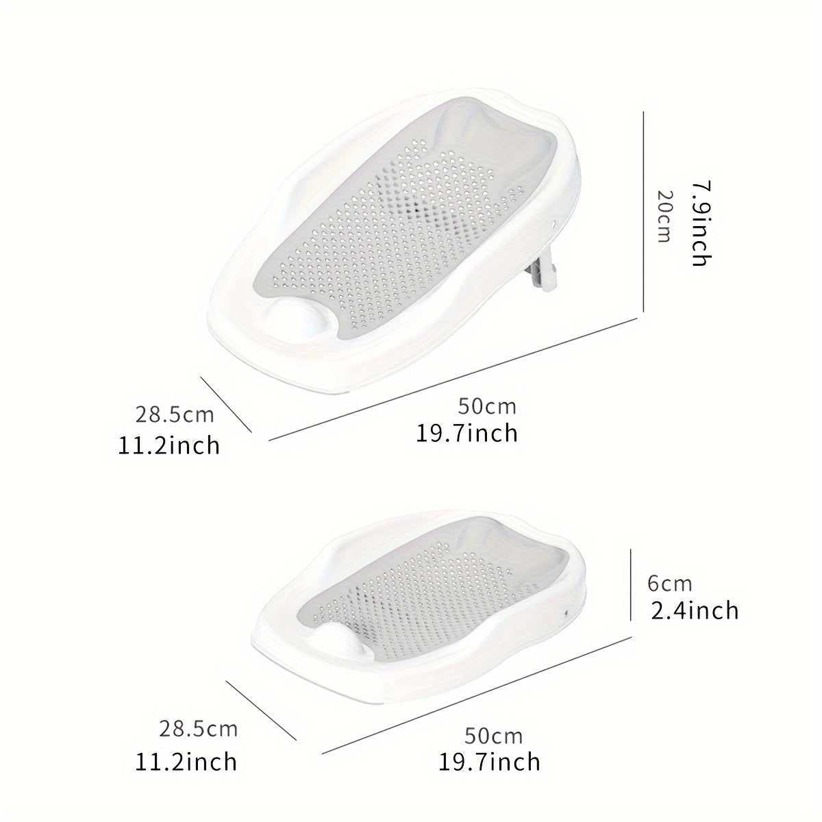 Baignoire Pliable pour Enfants - Support de Bain Antidérapant en Forme de Poisson pour un Bain en Toute Sécurité