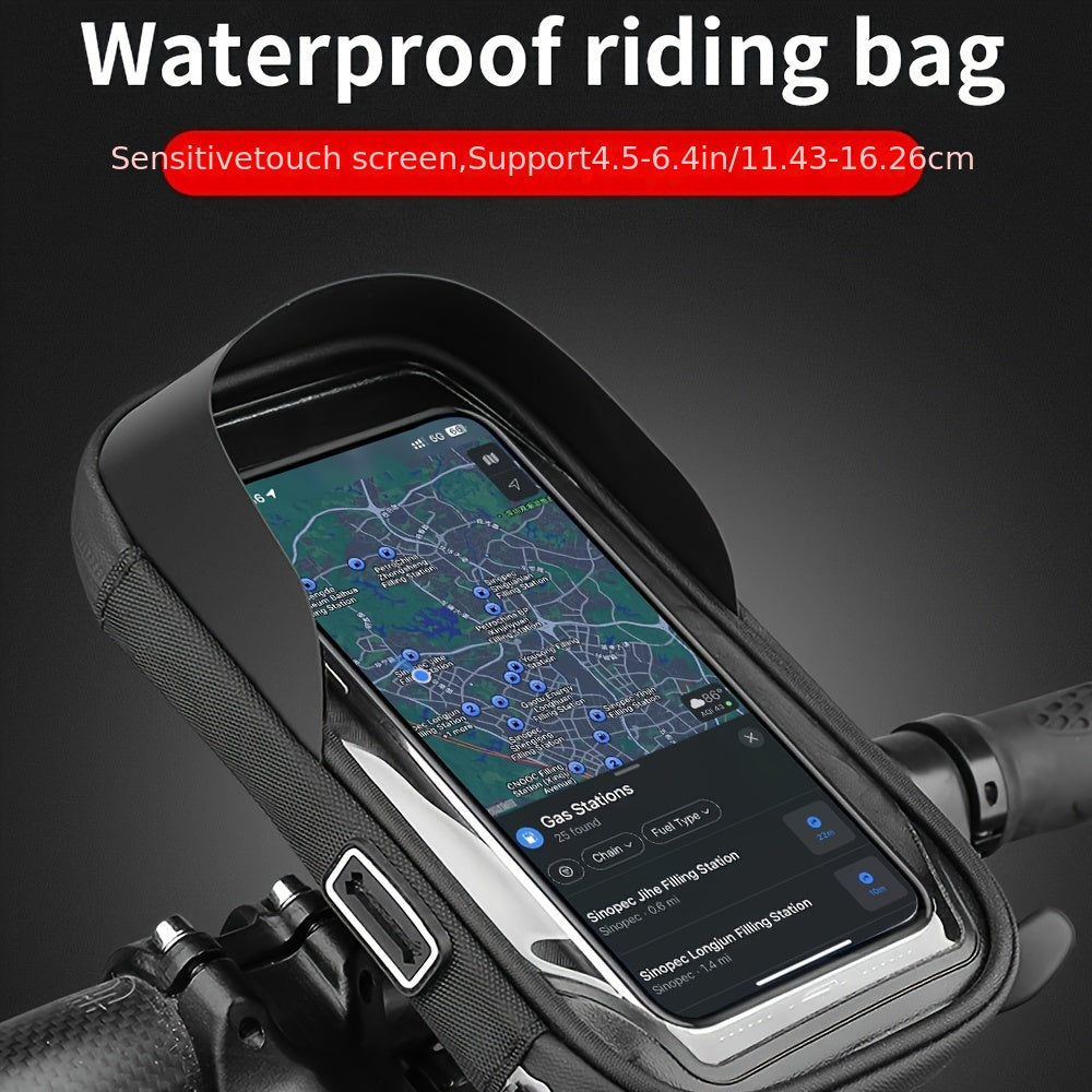 Support de Téléphone Étanche pour Vélo et Moto – Sac de Guidon avec Option de Rotation à 360°