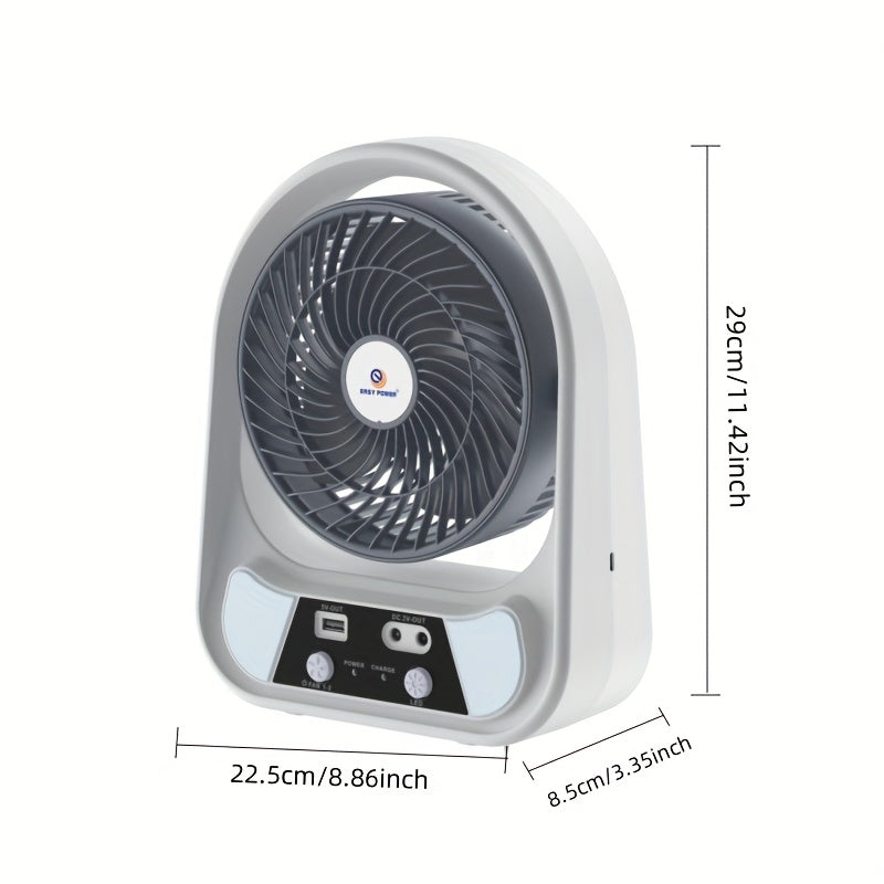 Ventilateur Solaire Portable et Lampe de Nuit – Multifonctionnel et Rechargeable