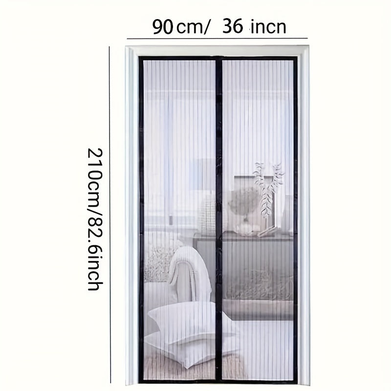 Rideau anti-insectes magnétique LuxeShield | Barrière estivale élégante avec design respirant pour une ambiance raffinée à la maison